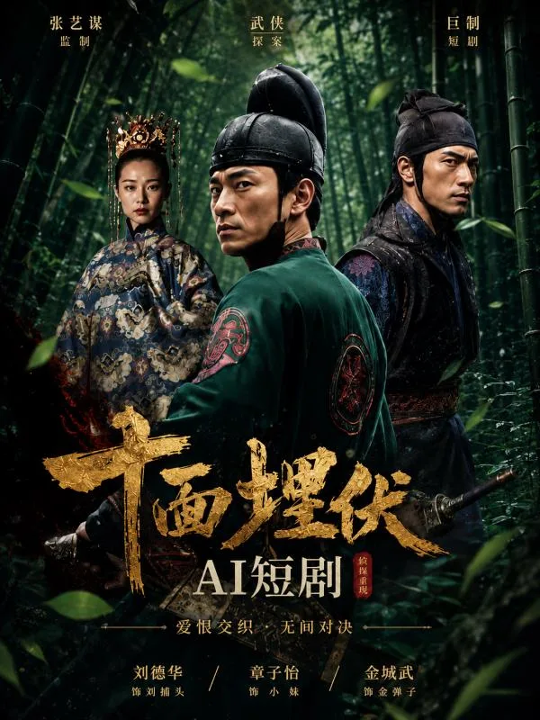 十面埋伏B 竹林追逐中男女主角身體交纏情慾暗湧 古裝武俠曖昧 ai短劇 經典電影隱秘激情故事